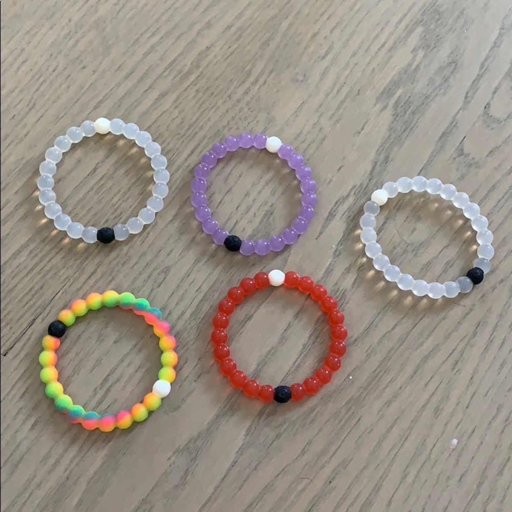 Lokai Bracelets 5-Pack(clear, tiedye, red, purple)